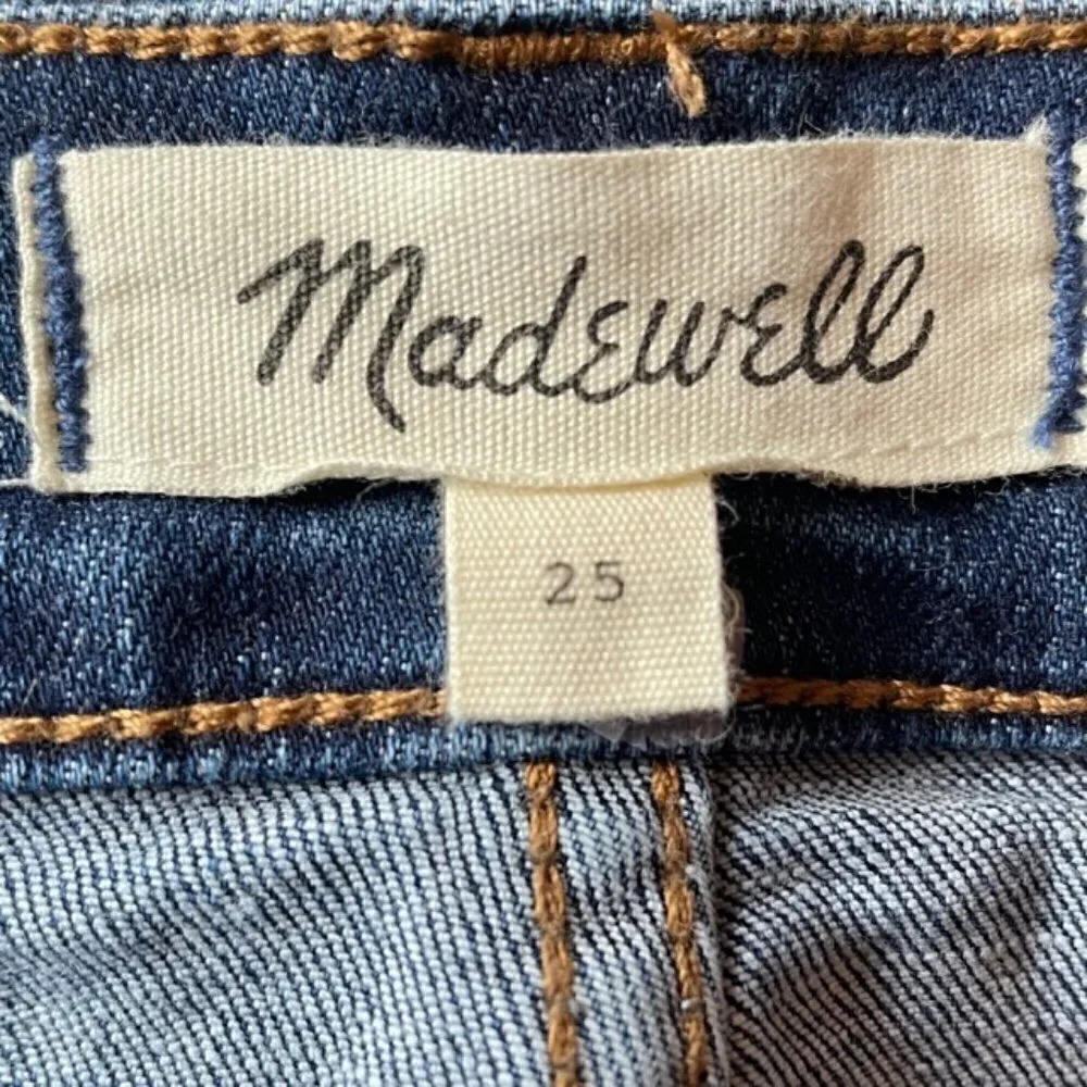 MADEWELL Frayed Hem Stretch Denim Jean Skirt - Size 25